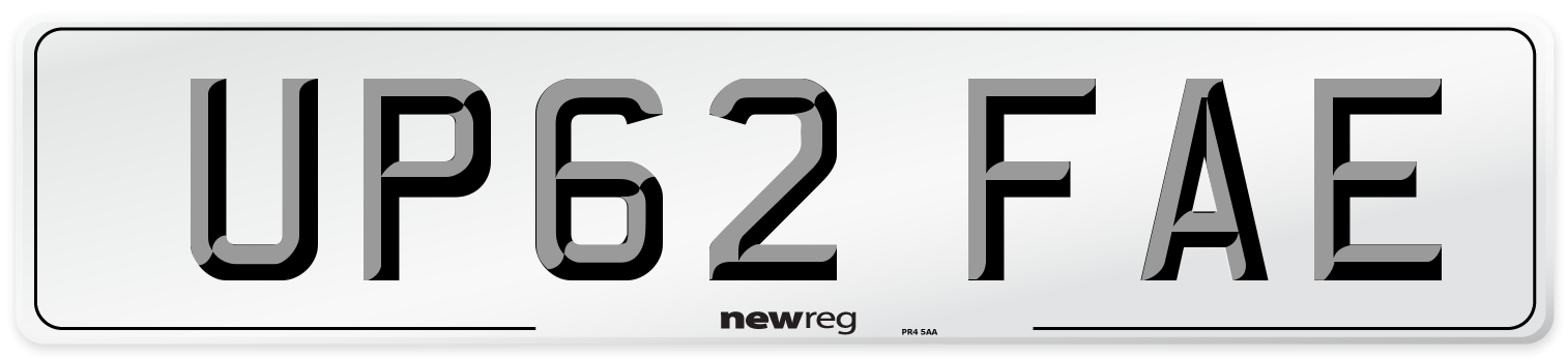 UP62 FAE Number Plate from New Reg